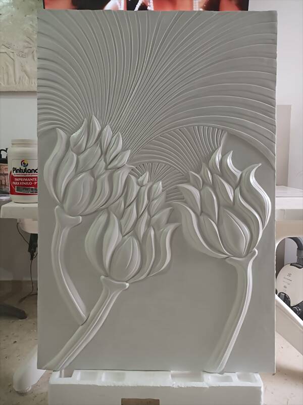 Flowers in Plaster