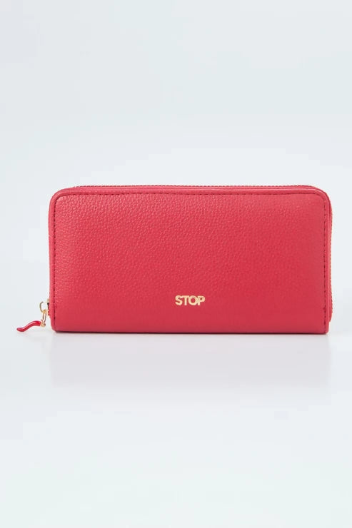 Billetera roja con charm