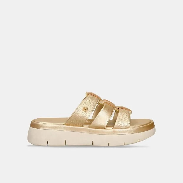 Sandalias Para Mujer Bata Comfit Champaña Jamy Felicia